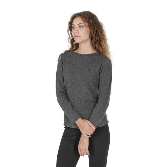 Crown of Edinburgh Cashmere Ribbed Boat Neck JumperLong Sleeve Cashmere Women - Picture 6 of 7